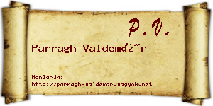 Parragh Valdemár névjegykártya